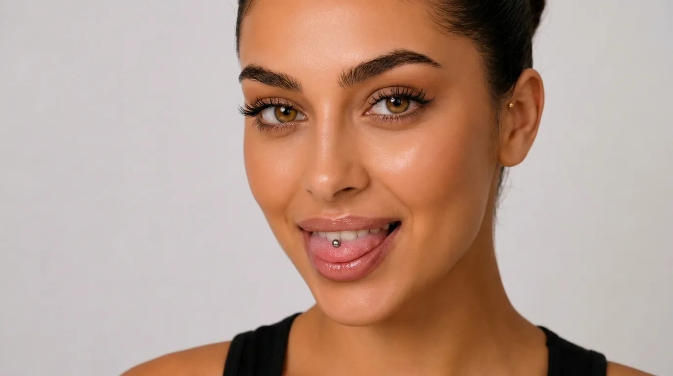 Zunge Piercing Detailansicht