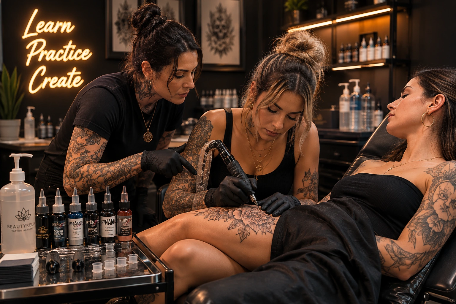 Praktische Tattoo Schulung am Modell