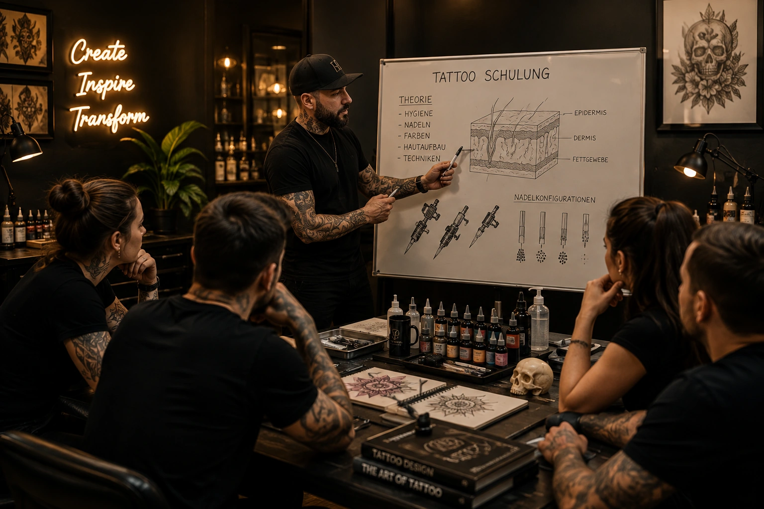 Theorie in der Tattoo Schulung